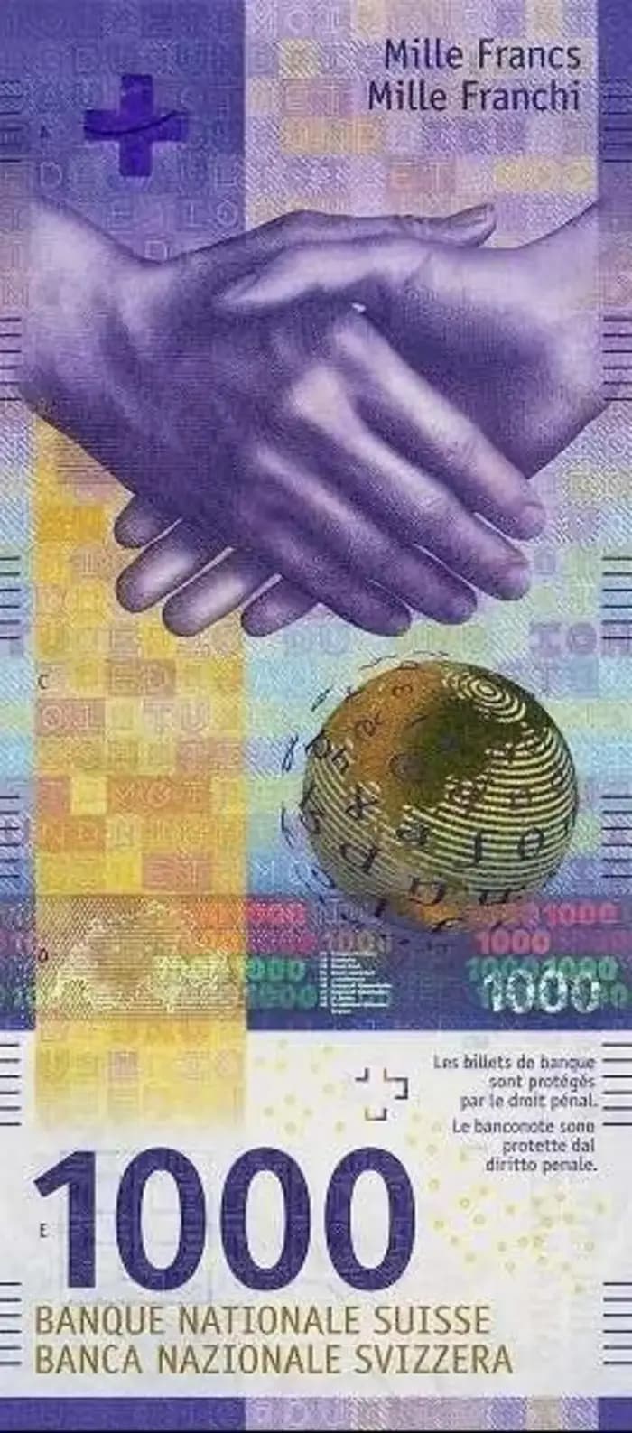 1000 франків — дев’ятої серії