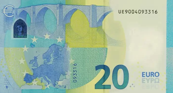 20 євро серії «Європа», зворотний бік