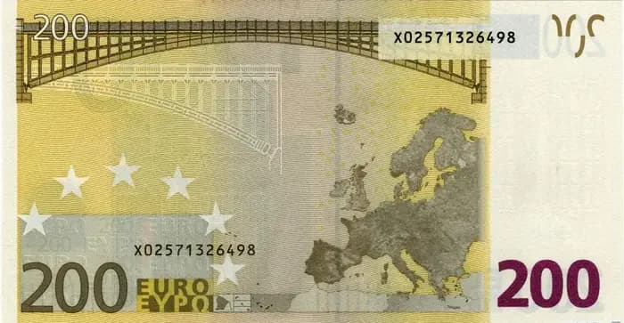 200 євро першої серії, зворотний бік