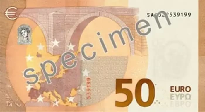 50 євро серії «Європа», зворотний бік